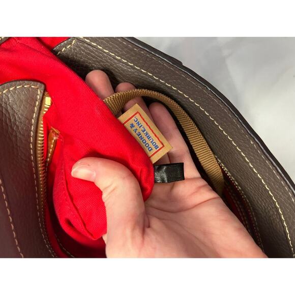 Dooney & Bourke Pebble Grain Gray Brown Leather Tote Purse GS - Picture 8 of 9